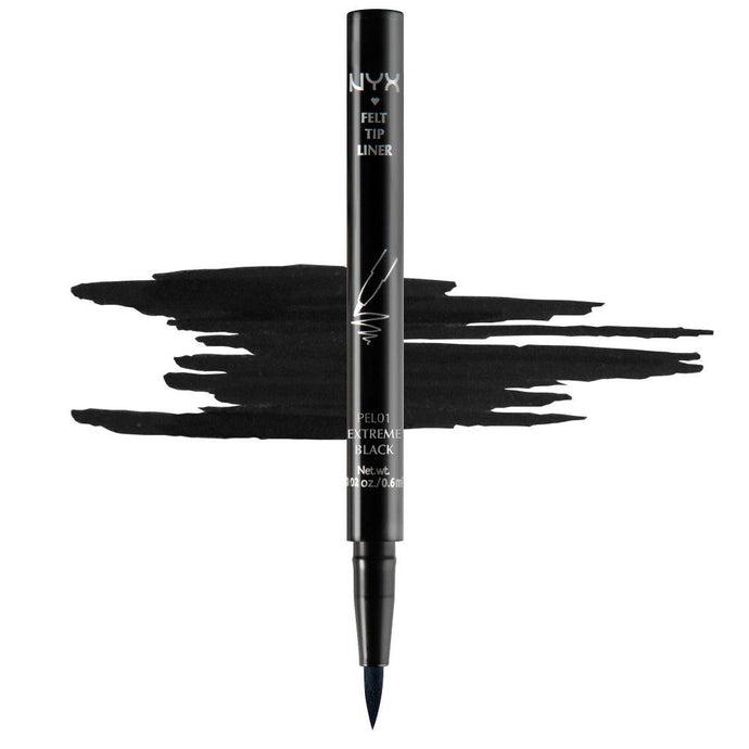 NYX - Felt Tip Liner - Extreme Black - PEL01, Eyes - NYX Cosmetics, Sleek Nail