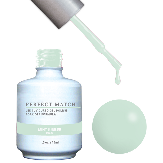 LeChat Perfect Match Gel / Lacquer Combo - Mint Jubilee 0.5 oz - #PMS116, Gel Polish - LeChat, Sleek Nail